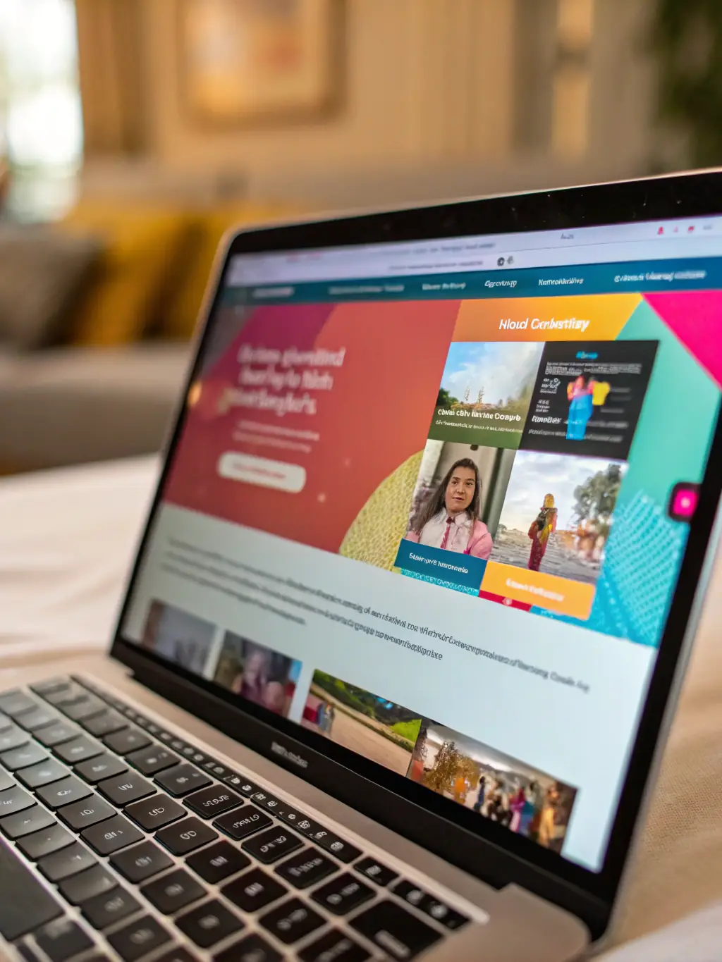 A visually appealing image of a website with clear call-to-action buttons and optimized content, illustrating effective SEO and user engagement.