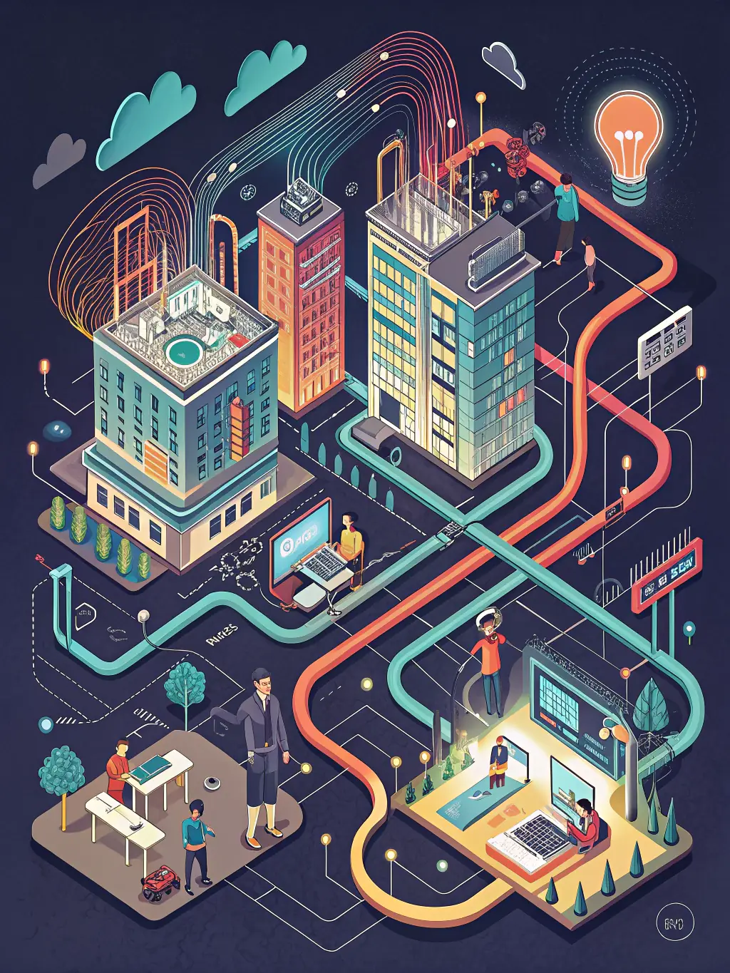 A visual representation of an automated workflow, showing how tasks are seamlessly transferred between different systems, reducing manual effort and errors for AgenciaDigitalPlus's clients.
