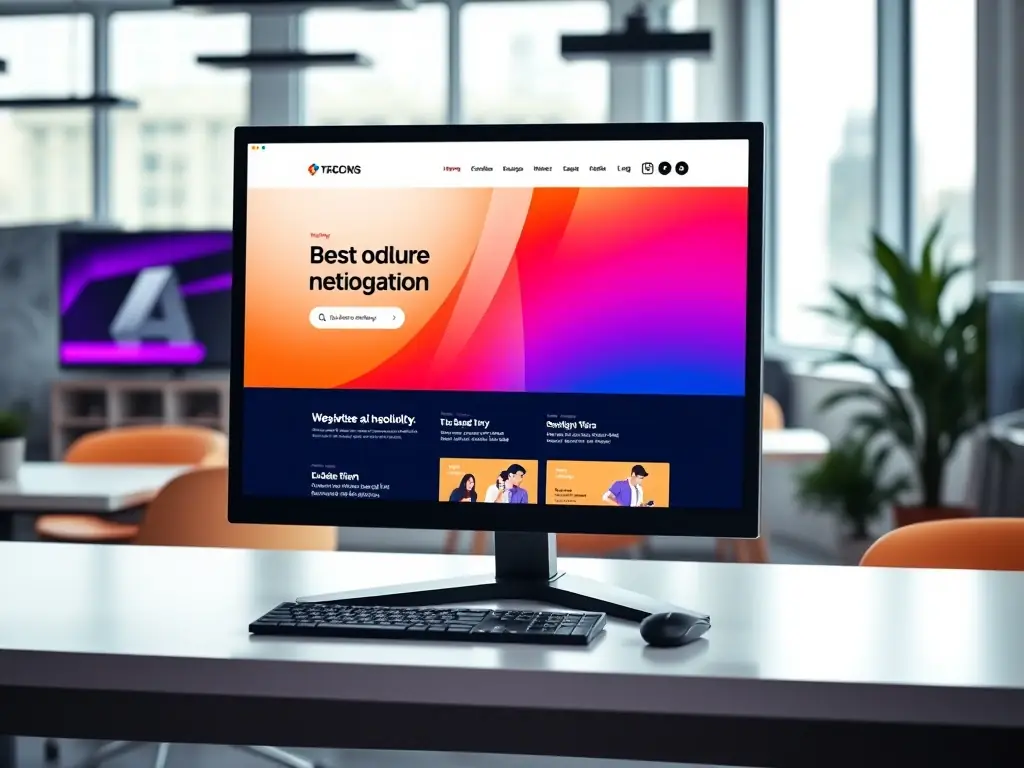 A clean, modern website design showcasing a user-friendly interface with intuitive navigation, reflecting AgenciaDigitalPlus's expertise in web design.